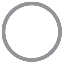 a gray outline of an empty circle